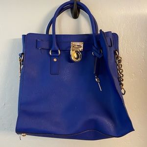 Blue Michael Kors Hamilton purse